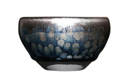 Jianzhan Blue Plasma Orb Stoneware Cup by Yu Qiong Qin